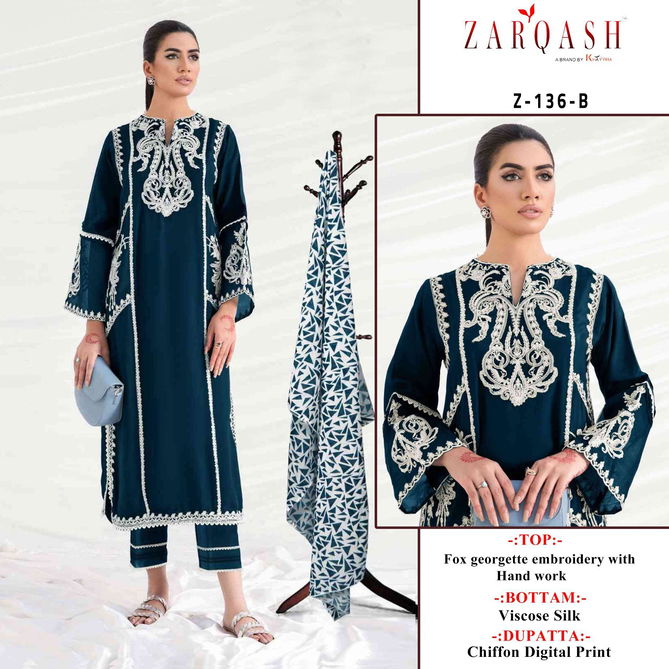 Zarqash Z 136 Pakistani Suit Catalog